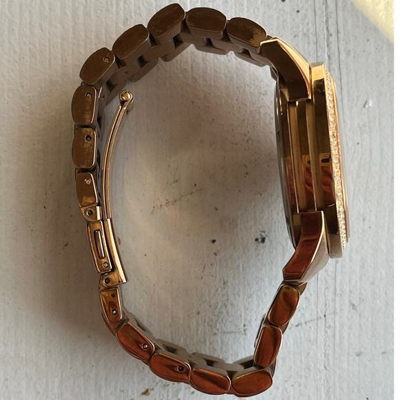 Michael Kors MK5494 Women's Stainless Steel Analog Brown Dial Quartz Watch $375 - Picture 8 of 11